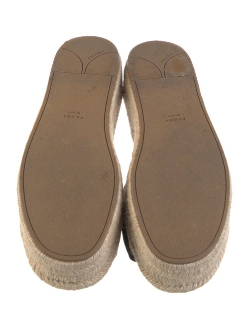 Prada Denim Embroidered Accent Espadrilles