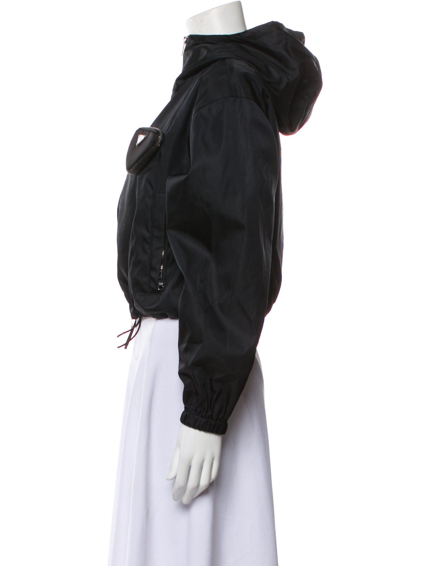 Prada 2021 RE-Nylon Hooded Bomber Bomber Jacket