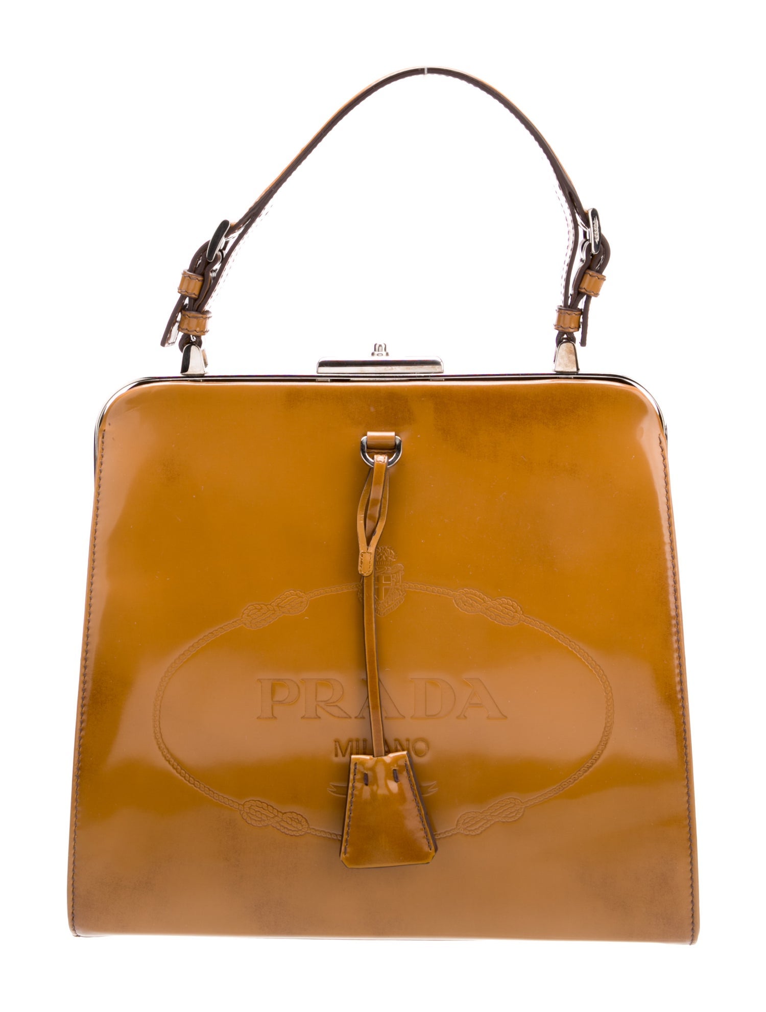 Prada Spazzolato Leather Top Handle Bag