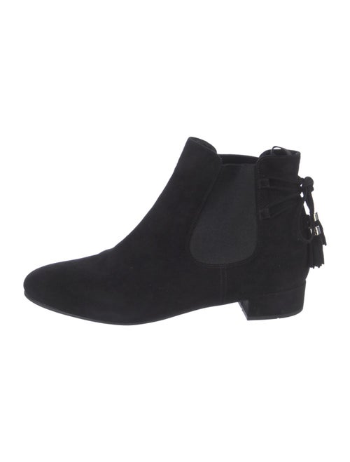 Prada Suede Tassel Accents Chelsea Boots