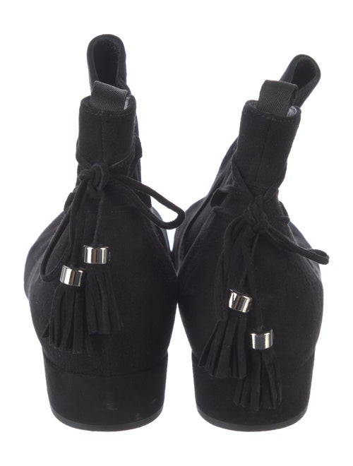 Prada Suede Tassel Accents Chelsea Boots