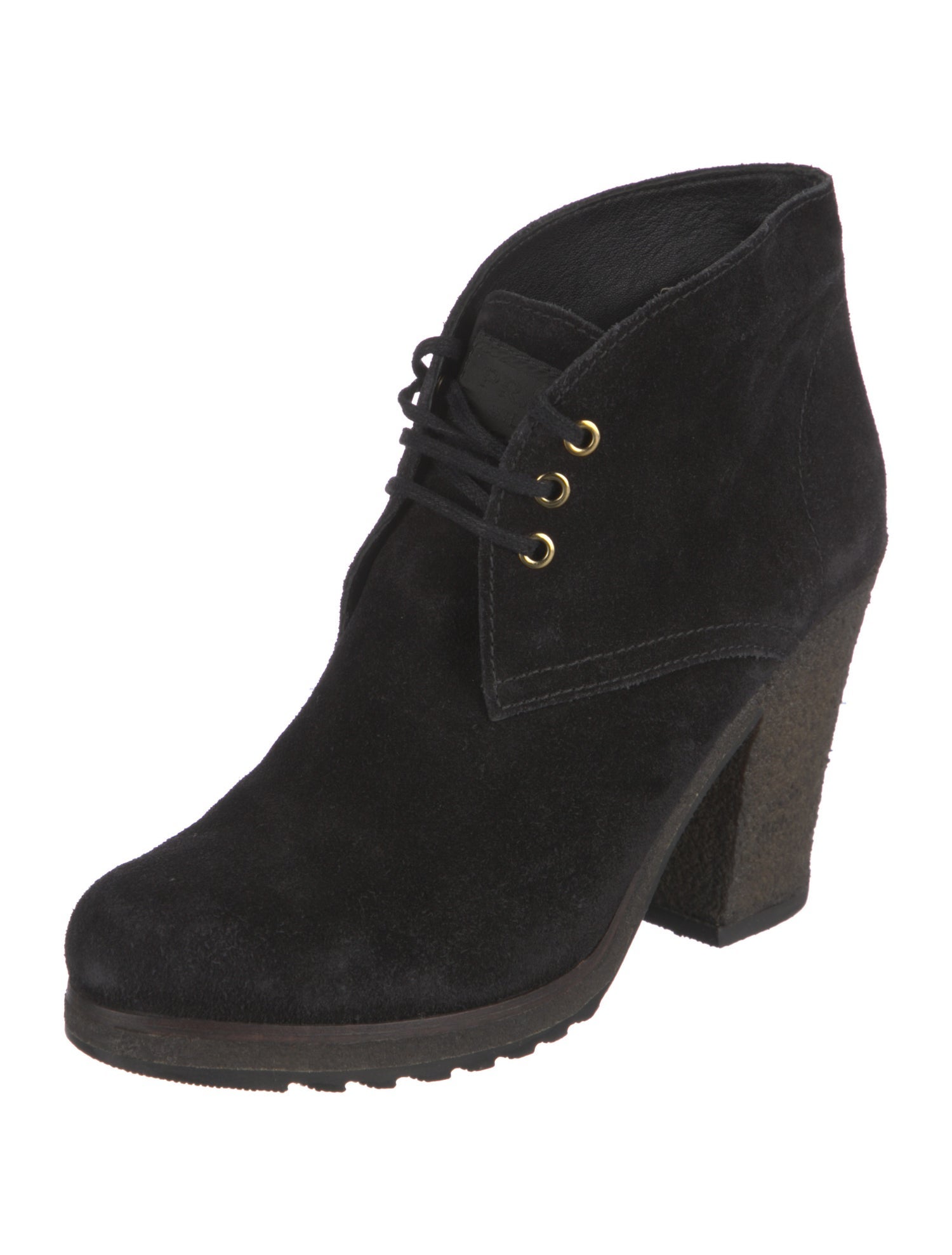 Prada Suede Lace-Up Boots