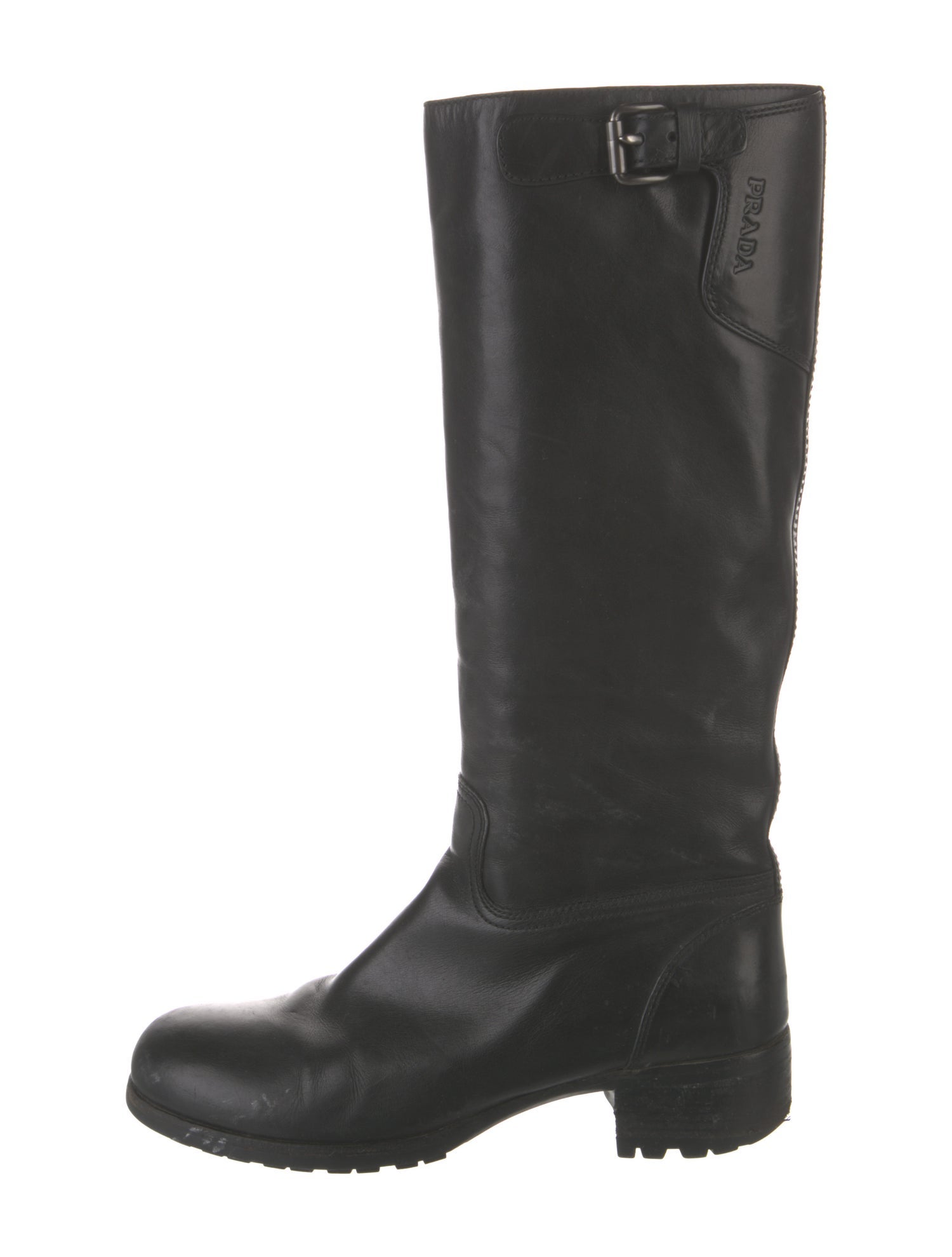Prada Sport Leather Riding Boots