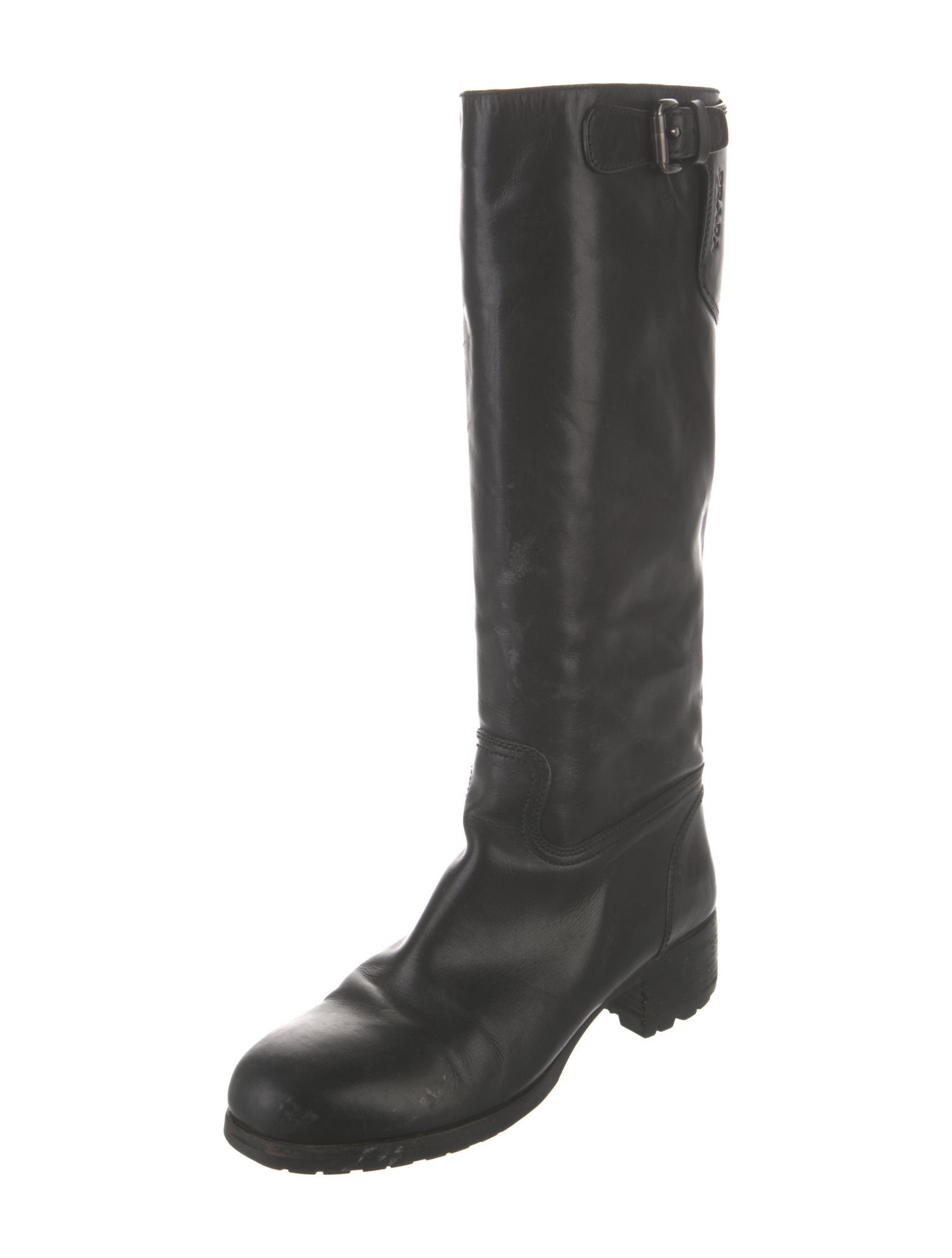 Prada Sport Leather Riding Boots