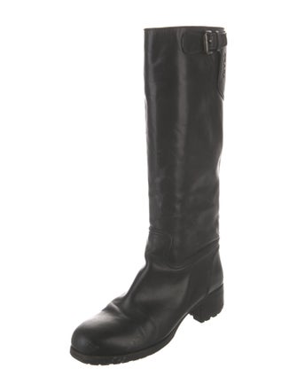 Prada Sport Leather Riding Boots