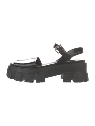 Prada Patent Leather Slingback Sandals