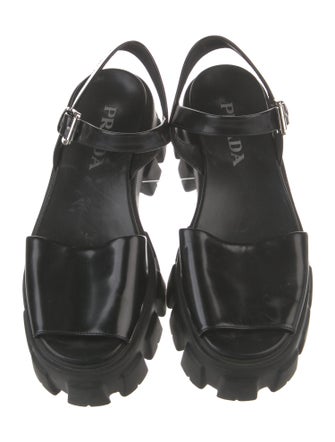 Prada Patent Leather Slingback Sandals