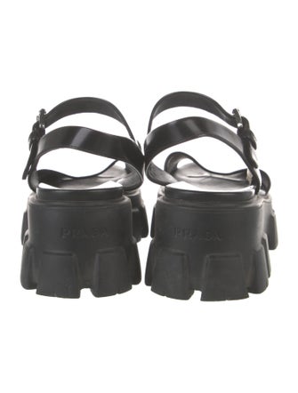 Prada Patent Leather Slingback Sandals