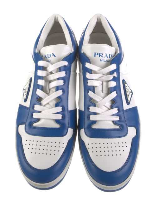 Prada Leather Colorblock Pattern Sneakers