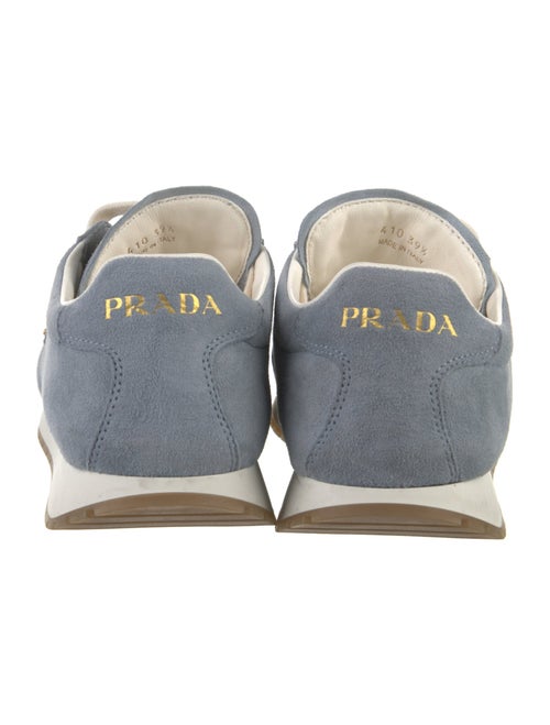 Prada Suede Leather Trim Embellishment Sneakers
