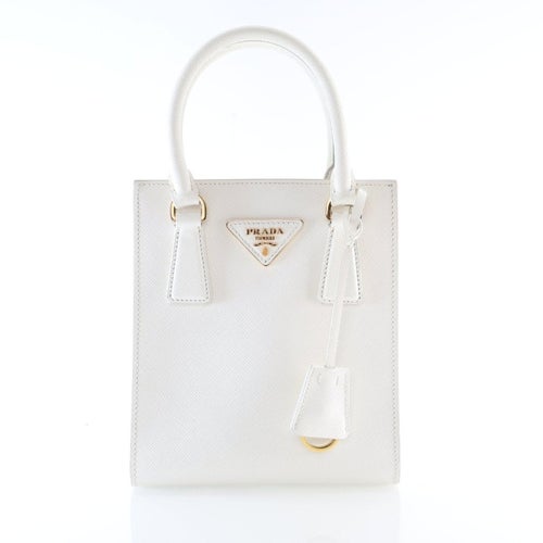 Prada Saffiano Cuir Leather Saffiano Tote Mini