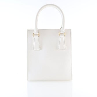 Prada Saffiano Cuir Leather Saffiano Tote Mini