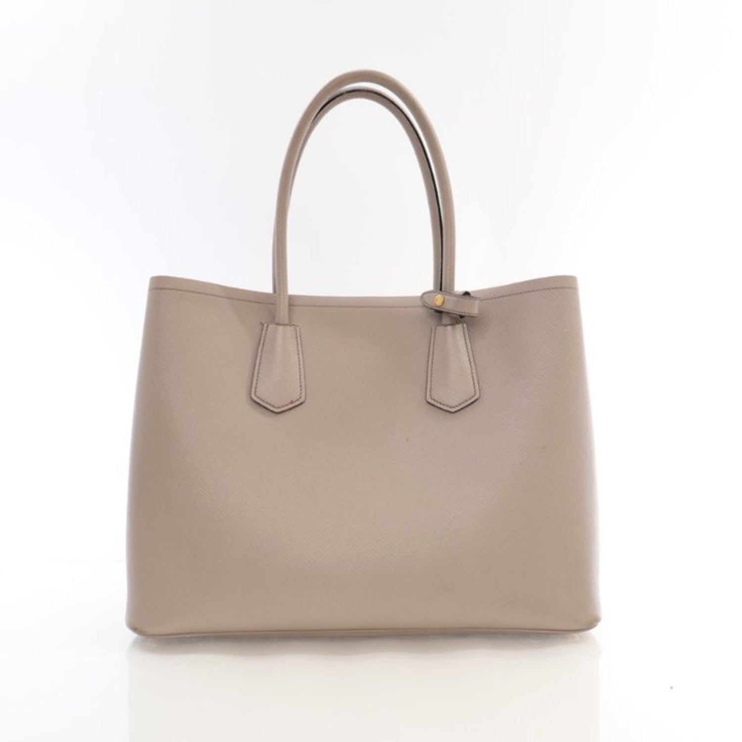 Prada Saffiano Cuir Leather Double Cuir Tote