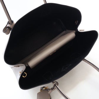 Prada Saffiano Cuir Leather Double Cuir Tote