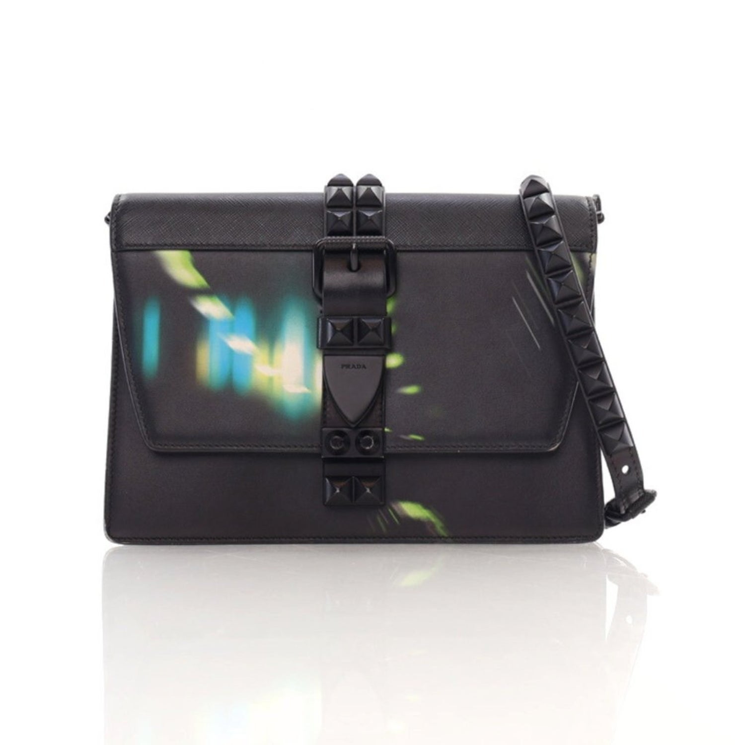 Prada Saffiano Cuir Leather City Lights Elektra