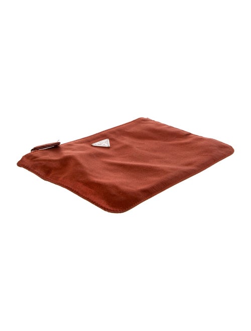 Prada Enameled Metal Triangle Clutch