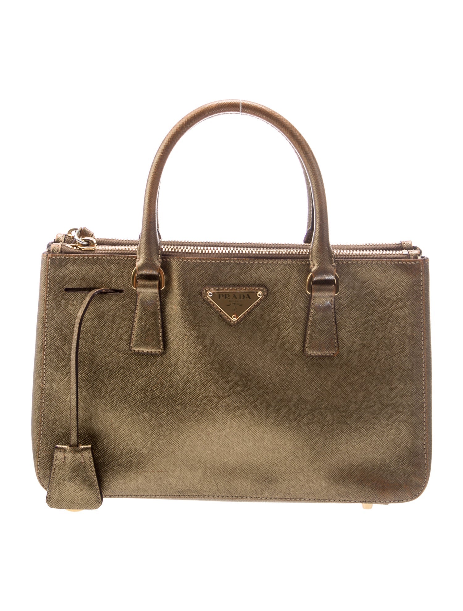 Prada Saffiano Leather Galleria Double Zip Small