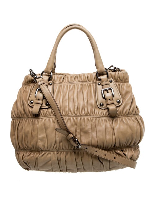 Prada Nappa Gaufre Leather Top Handle Bag