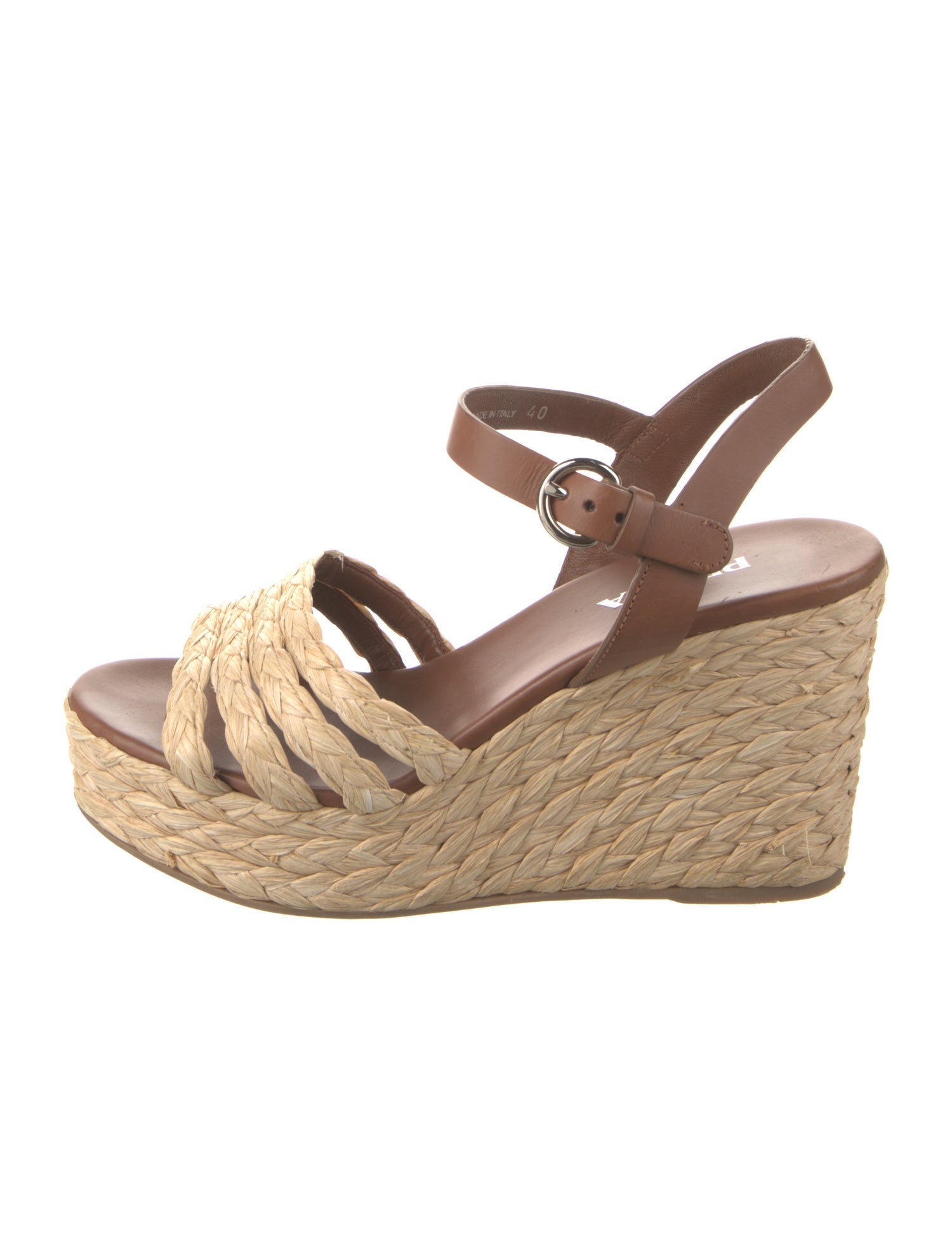 Prada Leather Espadrilles