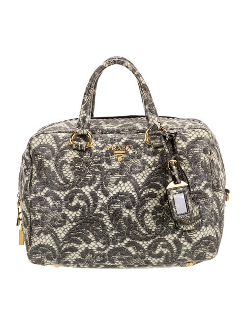 Prada Embossed Leather Bauletto