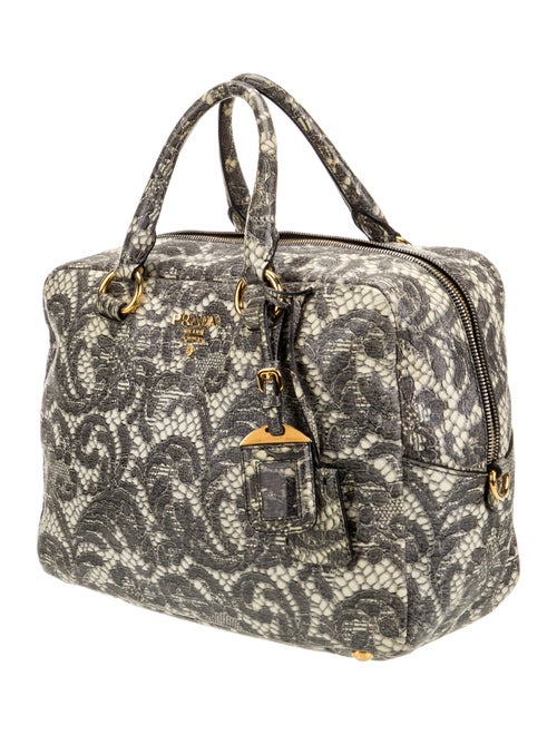 Prada Embossed Leather Bauletto