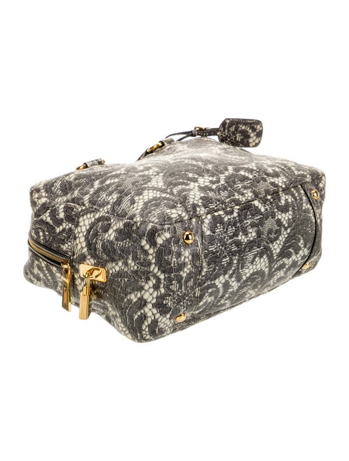 Prada Embossed Leather Bauletto