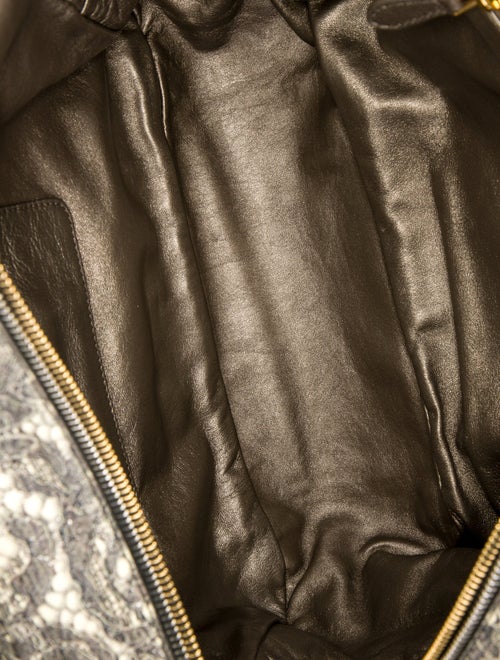 Prada Embossed Leather Bauletto