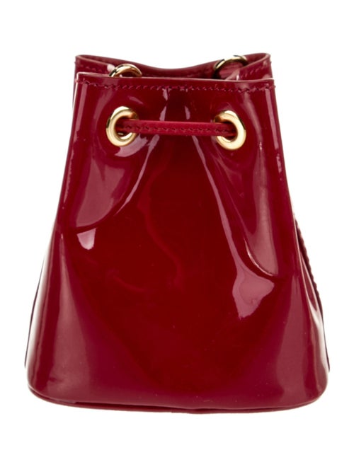 Prada Enameled Metal Triangle Bucket Bag
