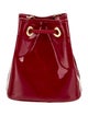Prada Enameled Metal Triangle Bucket Bag