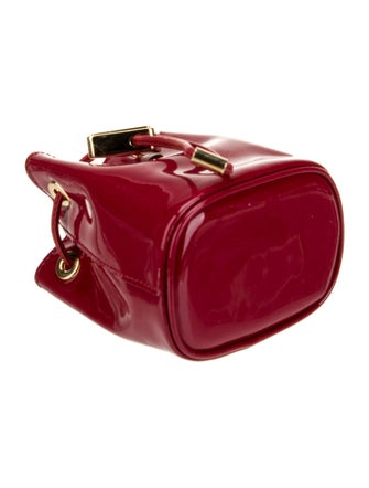 Prada Enameled Metal Triangle Bucket Bag