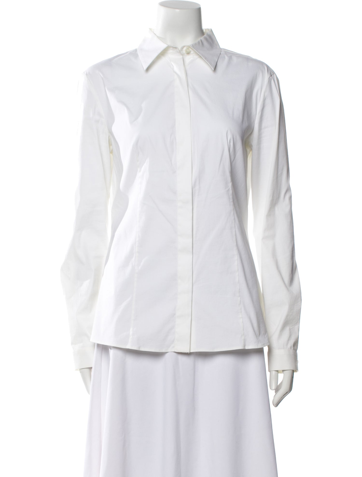 Prada 2017 Long Sleeve Button-Up Top