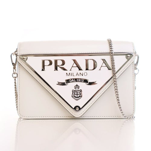 Prada Spazzolato Leather Triangle Crossbody Bag