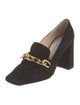 Prada Suede Chain-Link Accents Pumps
