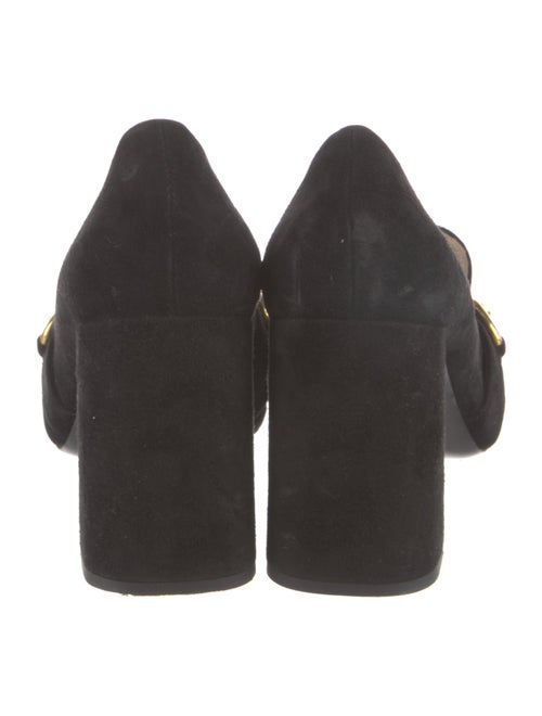 Prada Suede Chain-Link Accents Pumps