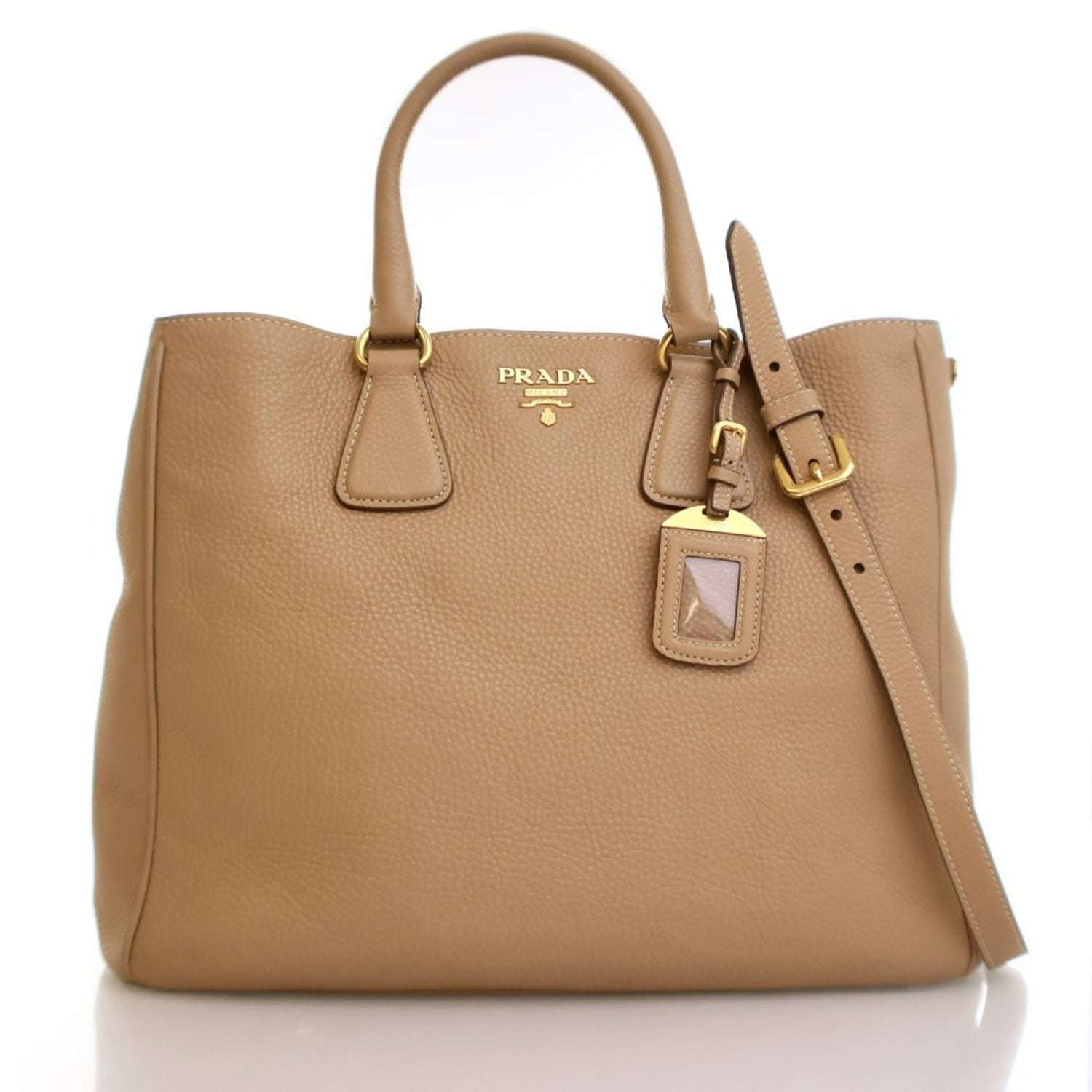 Prada Vitello Daino Leather Convertible Tote