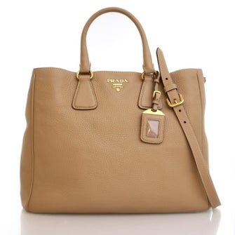 Prada Vitello Daino Leather Convertible Tote