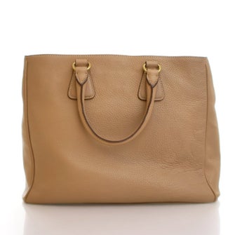 Prada Vitello Daino Leather Convertible Tote