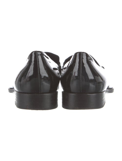 Prada Patent Leather Chain-Link Accents Loafers