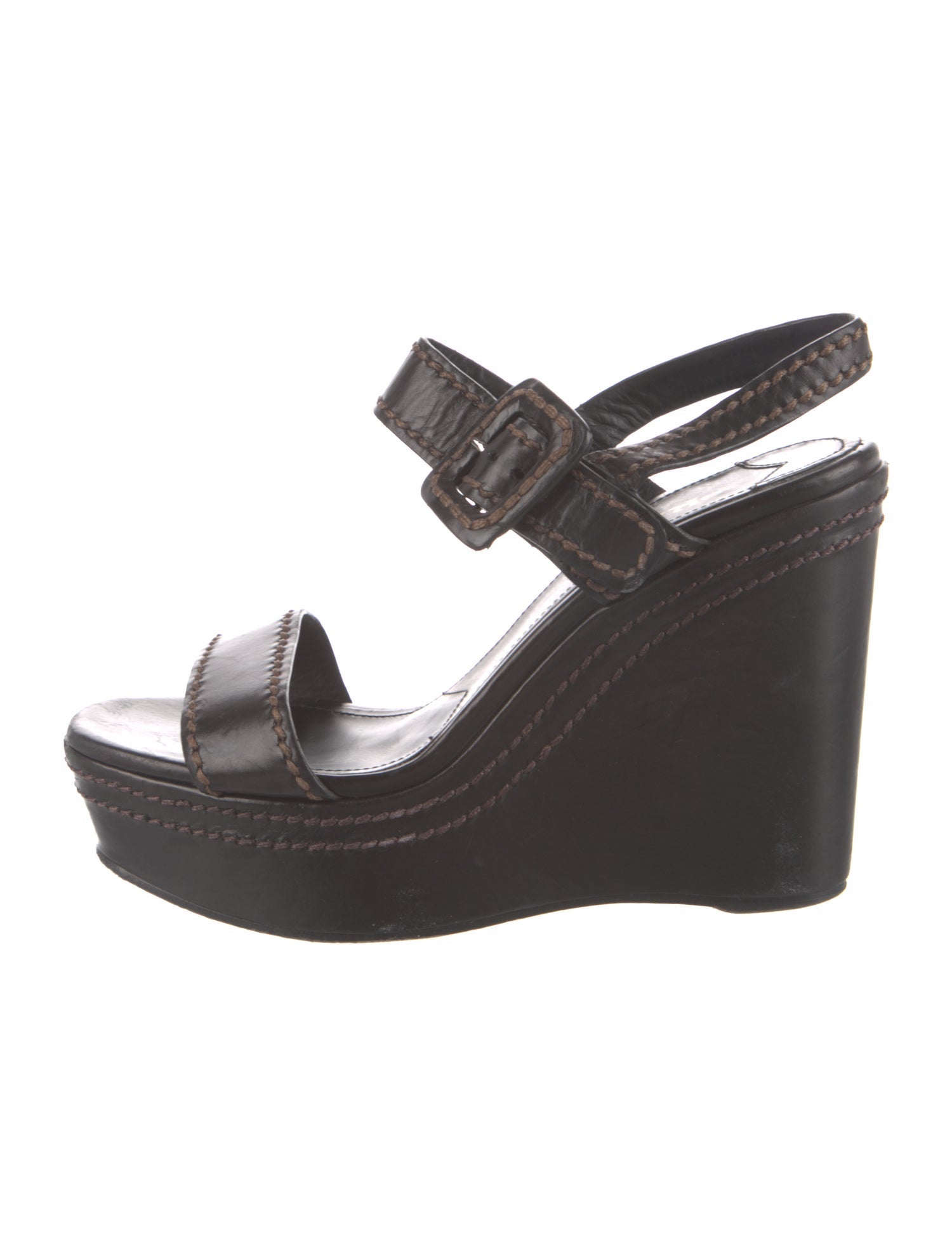 Prada Leather Slingback Sandals