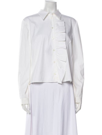 Prada 2016 Long Sleeve Button-Up Top