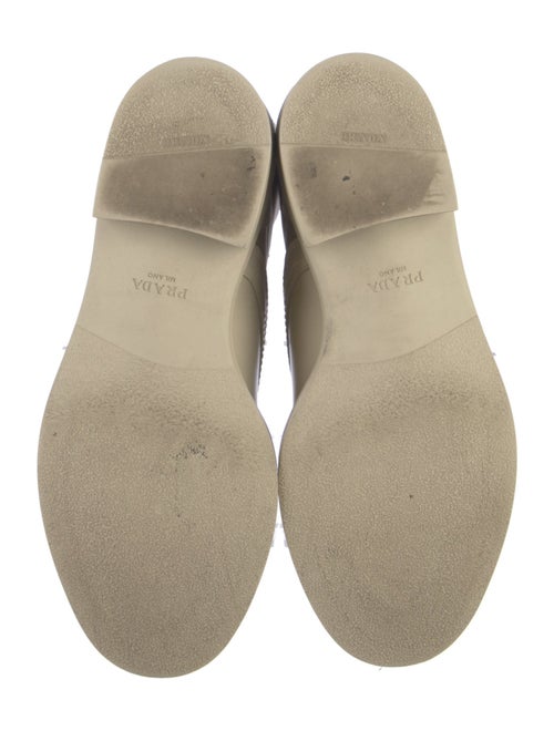 Prada Leather Studded Accents Combat Boots