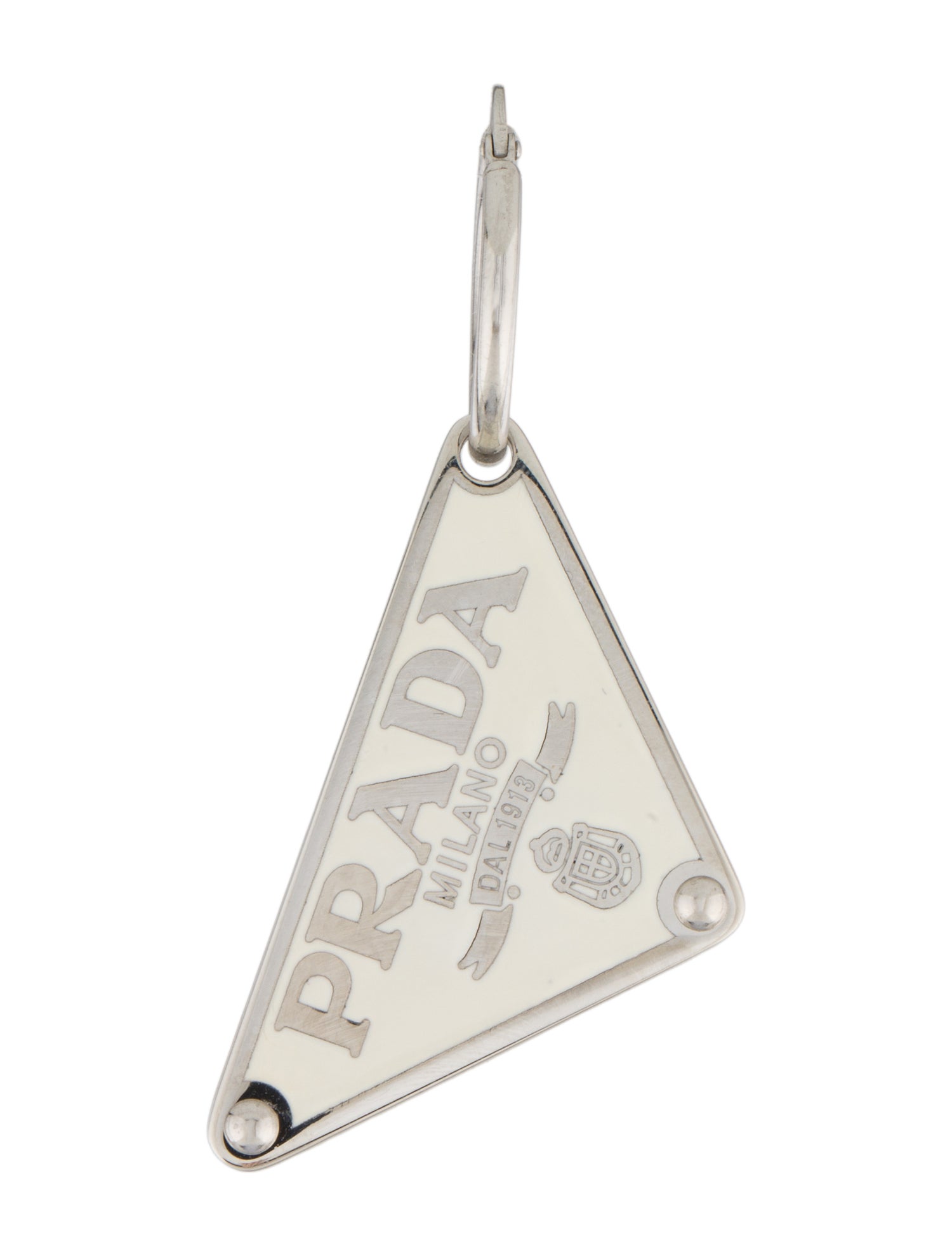 Prada Symbole Pendant Left Earrings