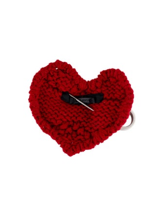 Prada heart shaped keychain