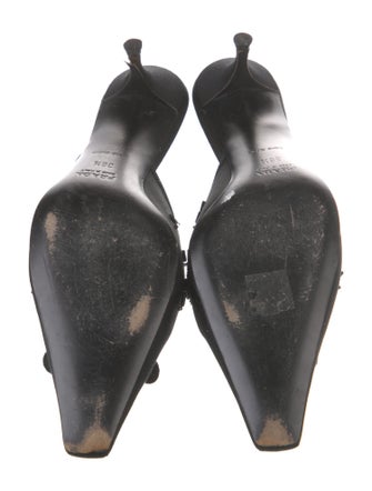 Prada Satin Studded Accents Mules