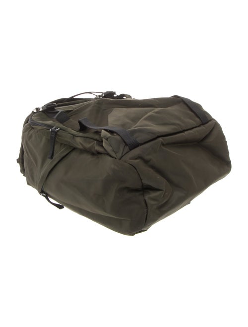 Prada Enameled Metal Triangle Backpack