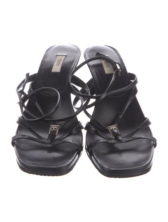 Prada Leather Slingback Sandals