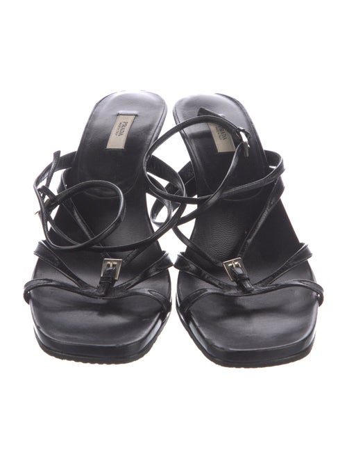 Prada Leather Slingback Sandals