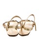 Prada Leather Crystal Embellishments Slingback Sandals