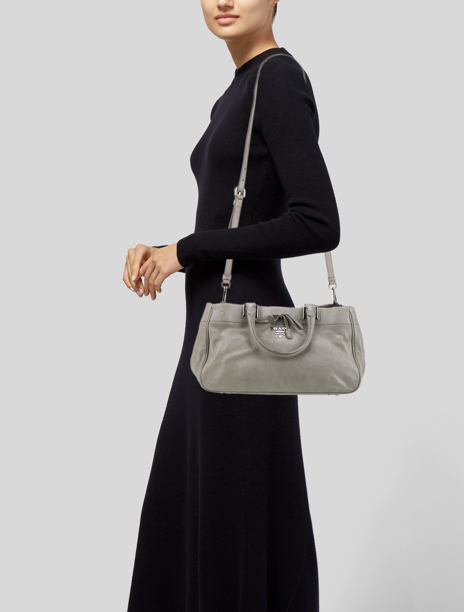 Prada Leather Top Handle Bag