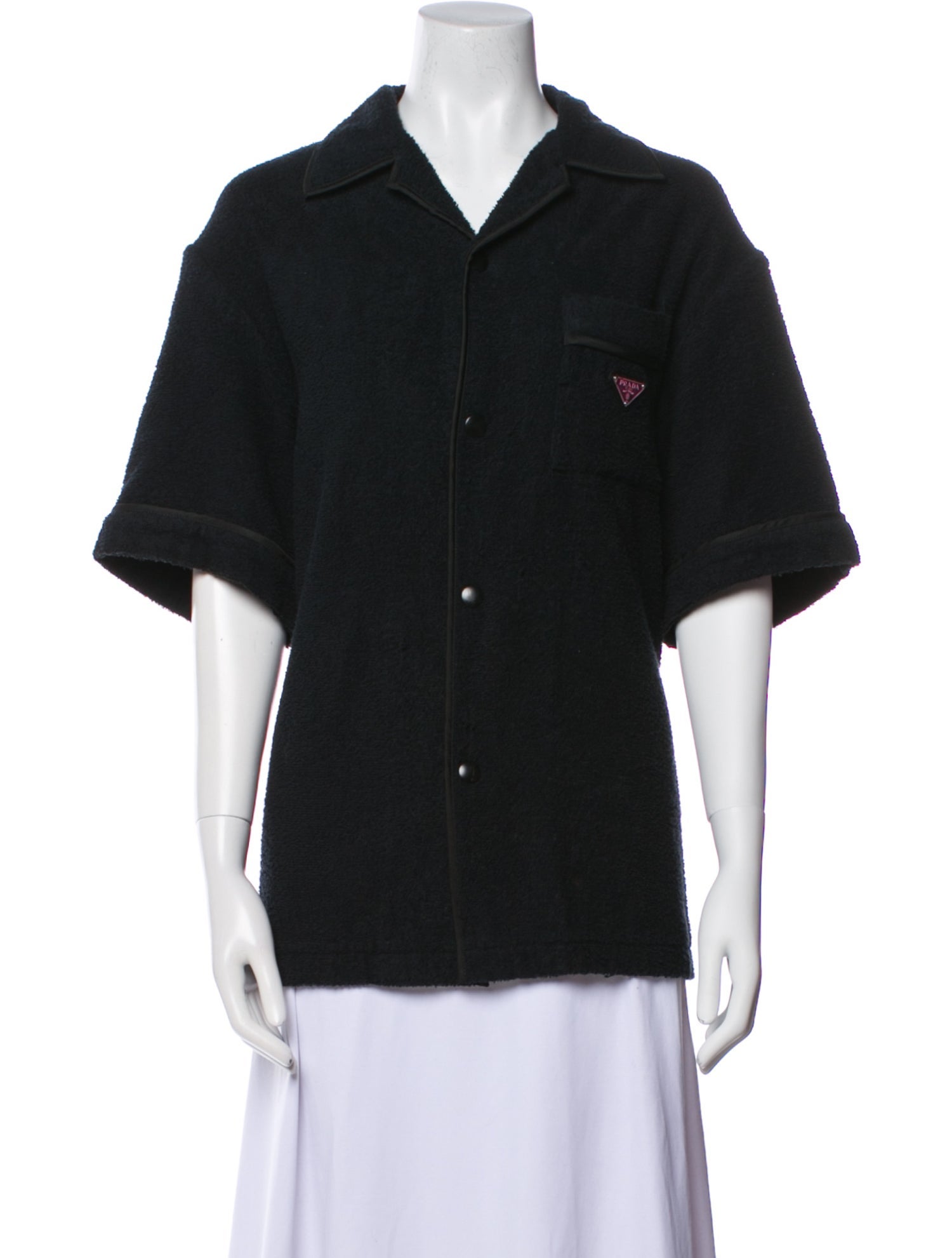 Prada 2021 Enameled Metal Triangle Pajama Top